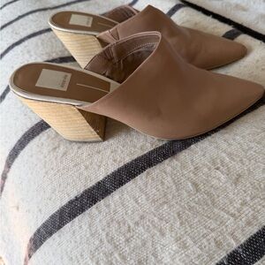 Dolce Vita Women's Brown Mules with Wooden Heel